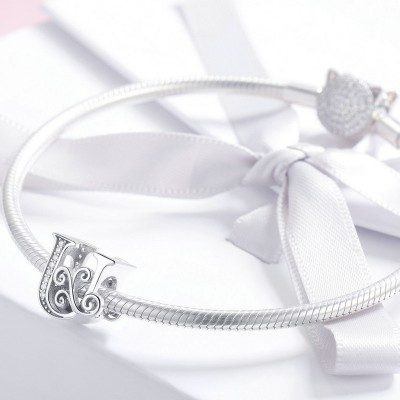 Talisman argint Litera U Talisman argint Litera U