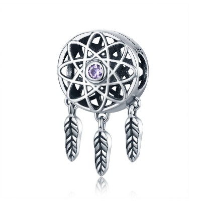 Talisman argint Dream Catcher Silver Purple Talisman argint Dream Catcher Silver Purple