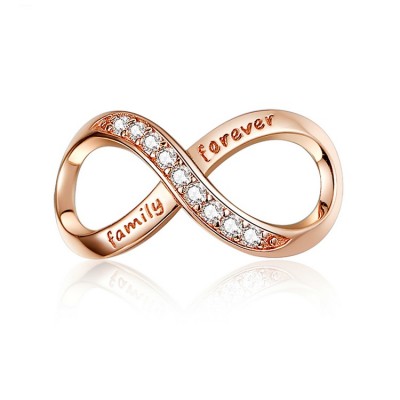 Talisman argint Rose Gold Infinite Family Forever Talisman argint Rose Gold Infinite Family Forever
