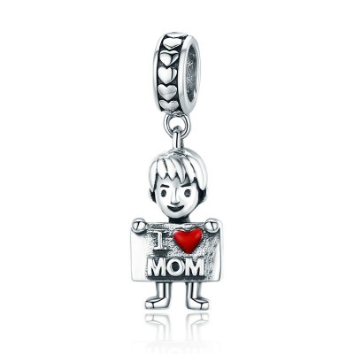 Talisman argint I Love Mom - Boy Talisman argint I Love Mom - Boy