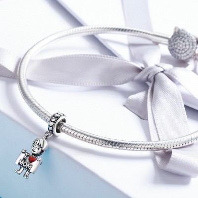 Talisman argint I Love Mom - Boy Talisman argint I Love Mom - Boy